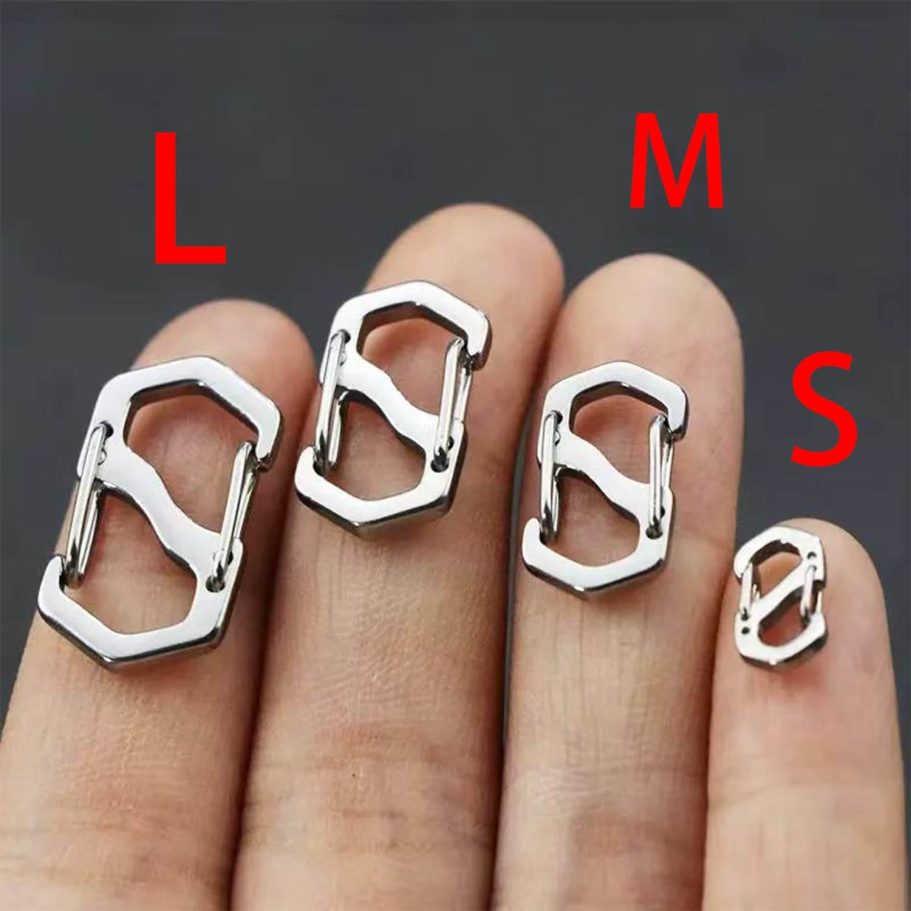 Double Opening Necklace Shortener Clasps, Gold and Silver, Stainless Steel S-Lock Jewelry Connectors (4S+4M+4L/Silver) - Image 2