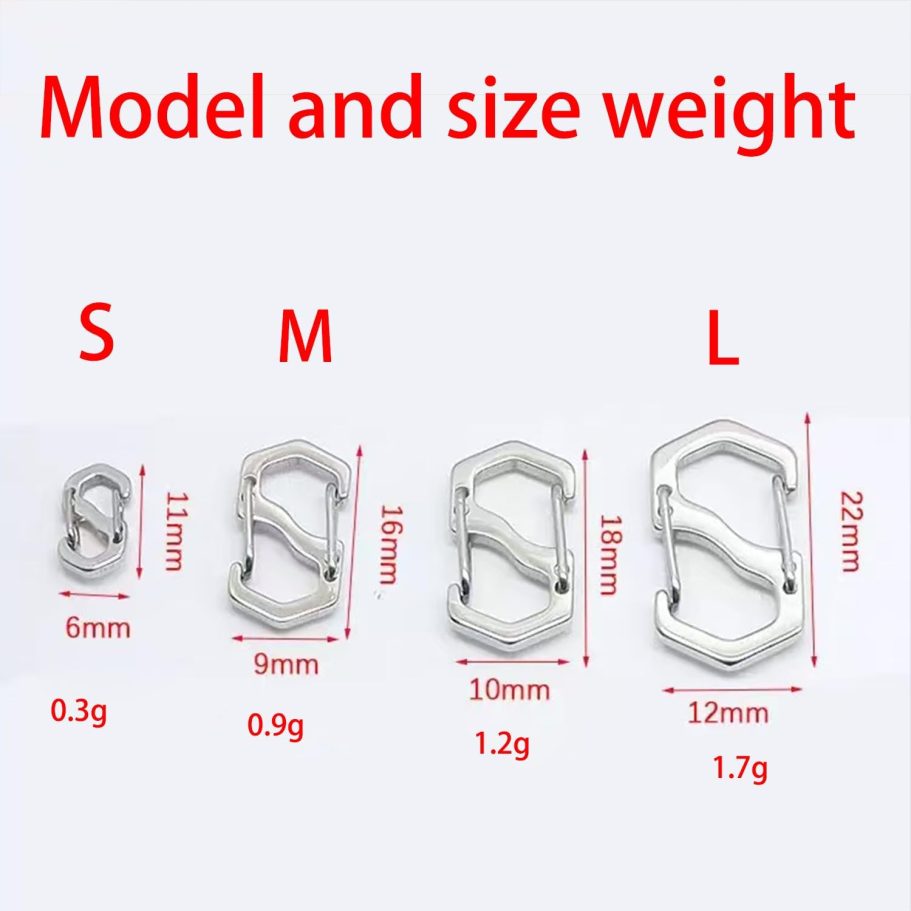 Double Opening Necklace Shortener Clasps, Gold and Silver, Stainless Steel S-Lock Jewelry Connectors (4S+4M+4L/Silver) - Image 3