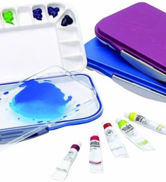 Mijello Airtight Watercolor 18-Well Blue Palette